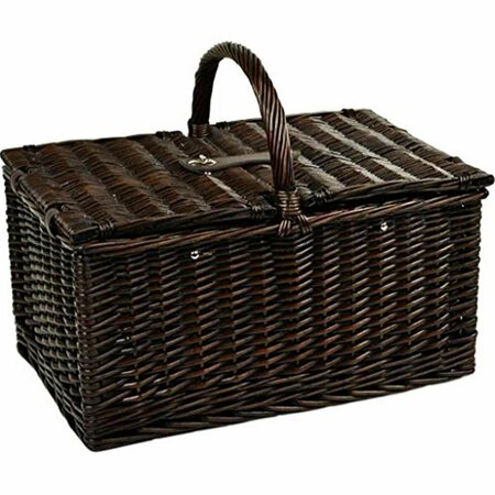 PICNIC AT ASCOT Surrey Picnic Basket Equipped for 2 with Coffee - Diamond Orange 713C-DO